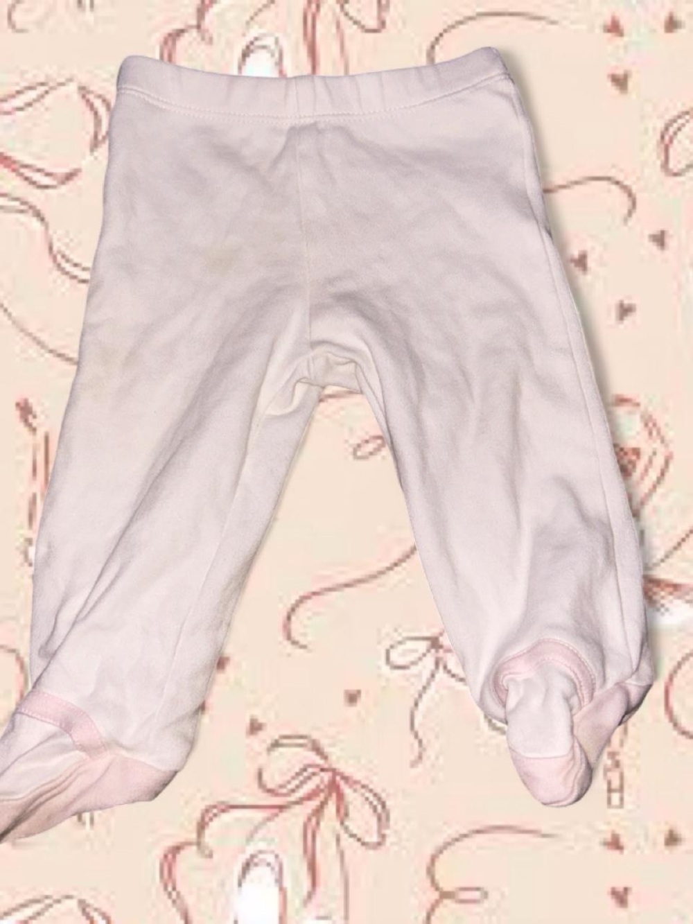 Soft Light Pink Baby Footed Leggings